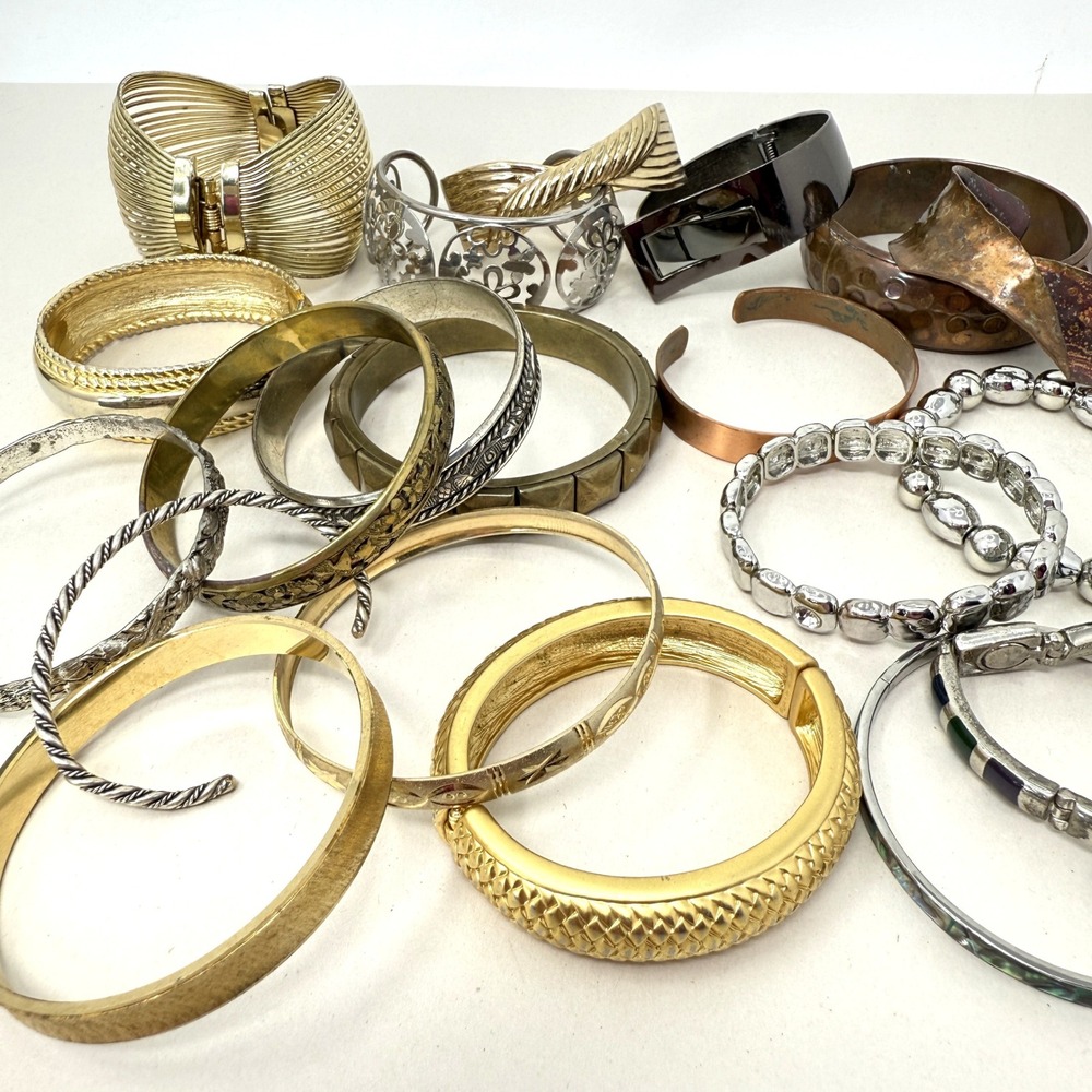 Elegant Gold and Silver Bracelet Set